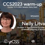 Announcement banner for Nelly Litvak's participation as a speaker to the warm-up